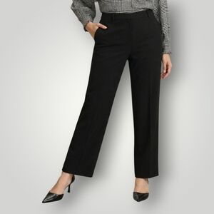Ann Taylor Black Trouser Pants 10 Curv Quiet Luxury Office Siren Work‎